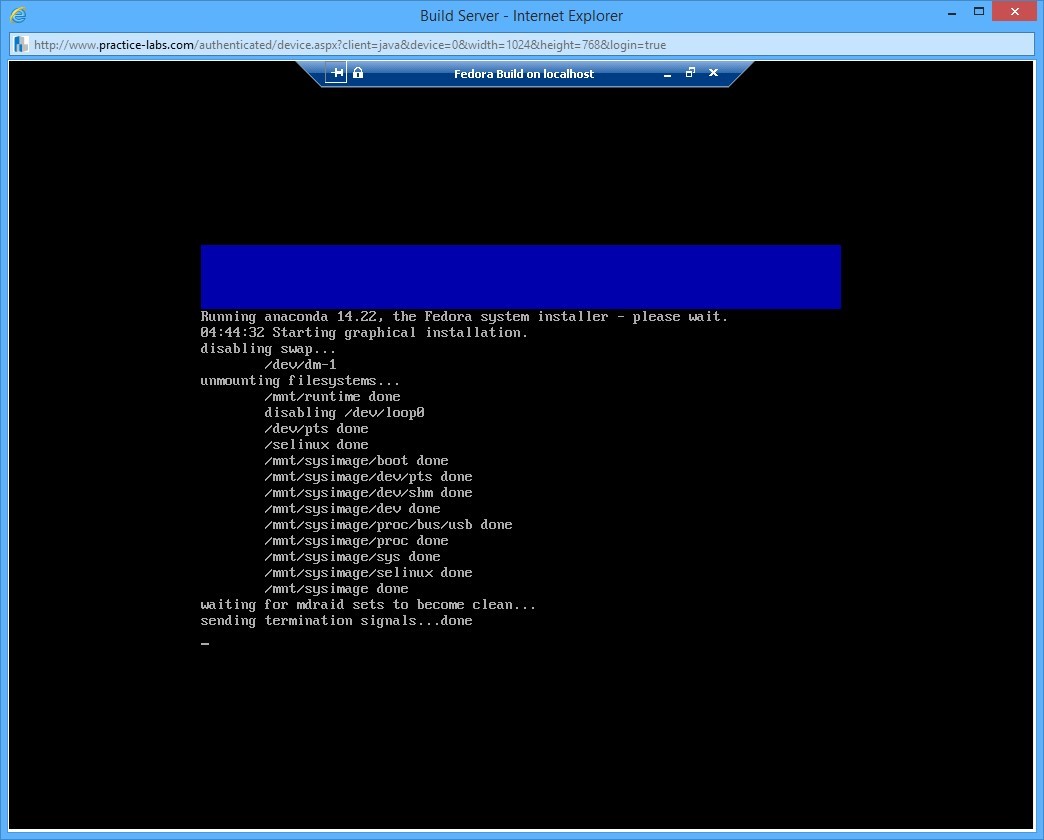 Practice Labs screenshot.